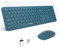XTREMTEC 2.4G Full Size Wireless Keyboard and Mouse Combo - Ultra Slim Silent Cute Computer Keyboard with USB Receiver for Windows, OS, PC, Desktop, Mac, Tablet US Layout(Blue)