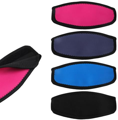 NQEUEPN 4 pcs Diving Mask Straps, Swimming Waterproof Mask Strap Covers Neoprene Mask Strap Covers Water Sports Snorkel with Neoprene Slap Straps for Diving Masks