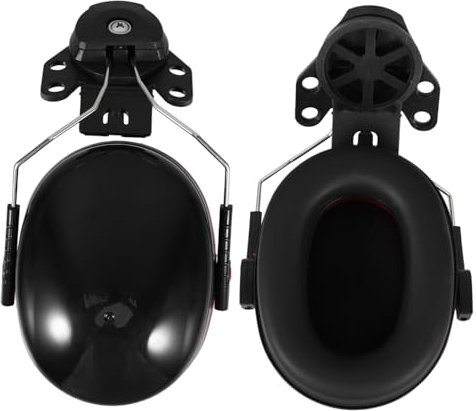 FIXOSHEE Protection Auditive Casque Antibruit Construction Noir Rouge Bruit Chantier Pour Ouvriers Confort Léger Ergonomique Sécurité Sur Site