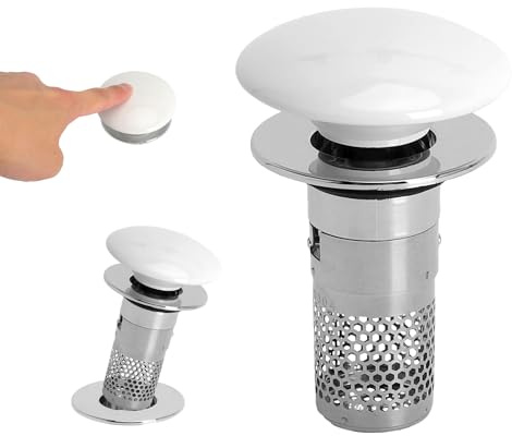 Pop-up-propp till Tvättställ, 2-pack, 34–40 mm, Keramisk Topp och Sil