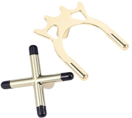 Garneck 2 Piezas Soporte para Taco de Billar Desmontable Puente de Taco de Billar Cabeza Metálica y Cruz de Caucho Antideslizante Compatible y Pool para Sala de Juegos