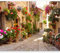 Fototapete murando 300x210 cm Vlies Tapeten Wandtapete XXL Moderne Wanddeko Design Wand Dekoration Wohnzimmer Schlafzimmer Büro Flur Italien Toskana Gasse Stadt Ziegel Blumen d-B-0136-a-a