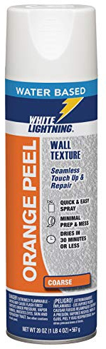 White Lightning W5A002000 Orange Peel Water-Based Wall Texture, Coarse, Off-White, 20 oz.