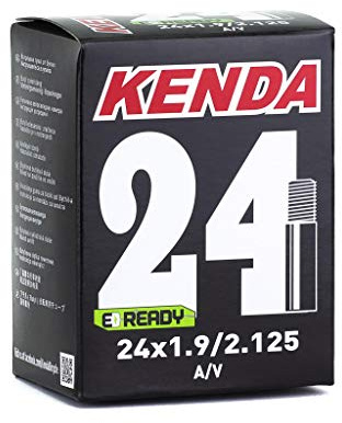Cámara de Aire para Bicicleta - Válvula Schrader de 28 mm - 24 x 1.9/2.125 - Espeso de 1 mm - Cámara de Bicicleta Antipinchazos con Autosellante Incorporado - Negro - Kenda