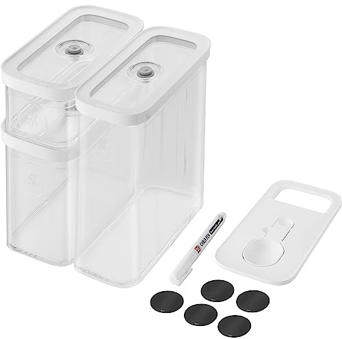ZWILLING Fresh & Save CUBE Storage Organizer, 5-Piece Medium Set, Pantry Organizers and Storage, Plastic, BPA-Free Airtight Dry Food Storage Container for Storing Almonds, Banana Chips, Nuts, Other