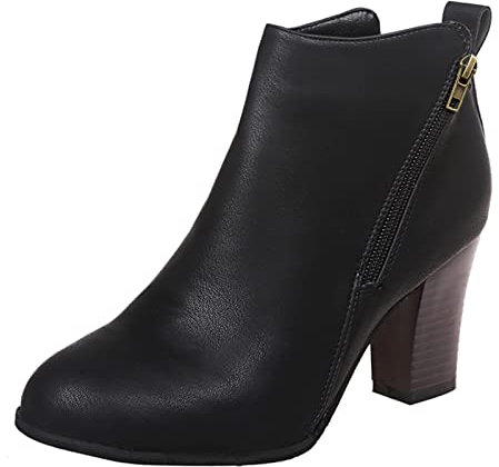 Stiefeletten Damen Mit Absatz Gr 44 Springerstiefel Sandalen Sommer Elegant Herren Hausschuhe 43 Schwarz-2 15.99
