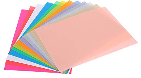 Heat Shrink Plastic Sheets, 12PCS Colorful Paper Heat Shrink Film Sheets DIY Keychain Handmade Accessories Arts Crafts Projects 14.5x20cm