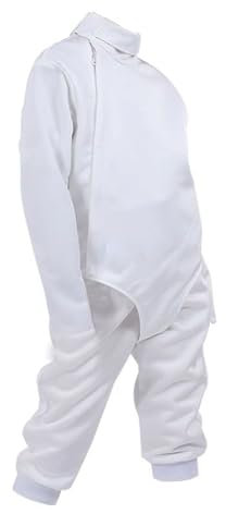 LYXXJRYBHD Costume d'Escrime 350N, Uniforme Sportif d'Escrime, Ensemble Classique Veste Pantalon Gilet Unisexe, Équipement de Protection pour Entraînement, Main Gauche(58#)