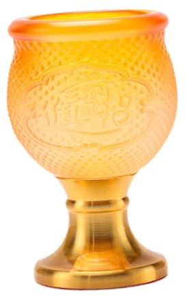 F Fityle Copa de de Agua Budista Copa de Agua en Forma de cáliz Copa de Bebida sacrificial en Relieve Fortuna para Guanyin, Alto