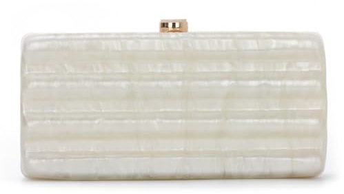 EVEOUT Clutch de Acrílico Cuadrado con Cadena para Mujer Elegante Carteras de Mano de Noche Bolsos Bandolera para Novia Boda Fiesta