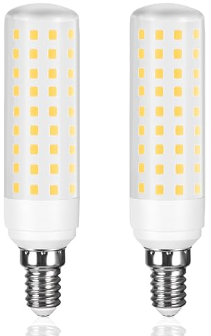 Karyoosi 2x Lampadine LED E14 12W, Equivalenti a 100W, 1450 Lumen, Bianco Neutro 4000K, Senza Sfarfallio, Non Dimmerabili, per Lampadari, Frigoriferi, Cappe, Macchine da Cucire