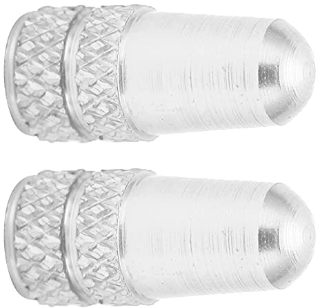 Generic 2 X Lättvikts Presta Ventilkåpor, Ljusa och Attraktiva Cykelventilstamlock för Skydd Mot Damm och Regn, Perfekt för Cykelentusiaster (Silver)