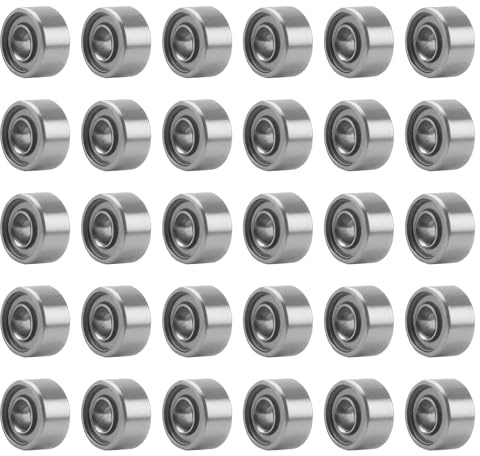Lot de 20 roulements 693ZZ - Mini roulements à billes (3 x 8 x 4 mm) - Double blindage en acier au carbone - Roulements à billes précis pour skateboard, chariots, moteurs électriques et plus encore