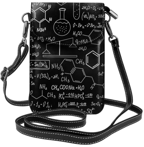 ERCgad abstrakt vetenskap kemi illustration 3D-tryck axelväska kvinnor crossbody telefonfodral lätt mode bärbart tillbehör