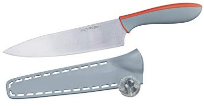 Nirosta Kochmesser EVERSHARP, Küchenmesser Edelstahl mit Soft-Touch Griff, nachschärfender Klingenschutz, Allzweckmesser mit ewig scharfer Klinge (Klingenlänge: ca. 20 cm), Menge: 1 Stück