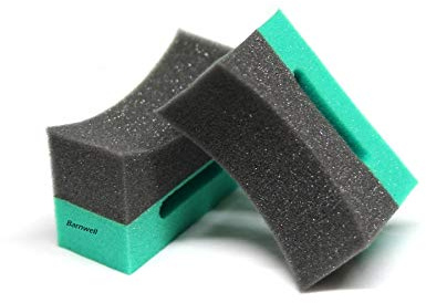Barnwell Lot de 2 tampons applicateurs incurvés pour lustrer les pneus