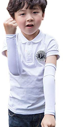 Manicotti per braccio di raffreddamento per bambini con protezione UV e protezione dai raggi UV, per ciclismo, guida, basket, calcio, pesca e attività all'aria aperta