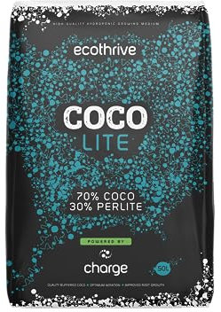 Ecothrive Coco Lite with Charge 50 Litres 70% Coco 30% Perlite Media 2 Bags