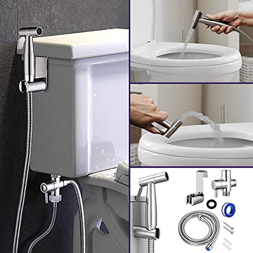 Kit de jet de bidet de toilette chromé