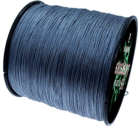 Waline 8 Stränge Super Strong PE Geflochtene Angelschnur 8fach 300m Angelschnur 20lb 30lb 40lb 50lb 60lb 80lb 8X Gngelschnur (Grau, 14lb/0.10mm/ 300m(328yds))