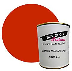 Vernice per mobili in legno interno a base di acrilico effetto velluto/satinato, 750 ml/9 m², arancione Madagascar