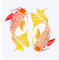 FINGERINSPIRE Koi Malschablonen für Zeichnen, 30 x 30 cm, Kunststoff, Karpfen, Schablonen für Holzmalerei, Boden, Wand und Stoff