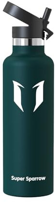 Sparrow Insulated Water Bottle 750ml - FlipFlow Metal Water Bottles with Straw Lid - BPA Free - Leakproof Stainless Steel Flask for Sport, Gym, Office, Outdoor, Travel