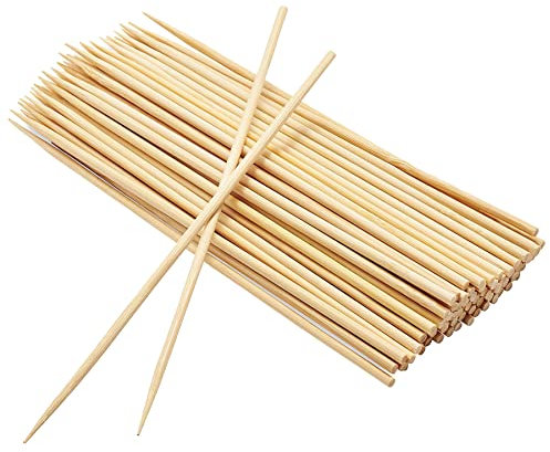 EXNIMA, 100, 200, 500, 500, 1200 ou 12000 pièces, brochettes en bois, brochettes pour barbecue, brochettes pour grillades, bâtons en bois pour grillades, buffets, fruits, taille 10,15,20, 25 ou 30cm