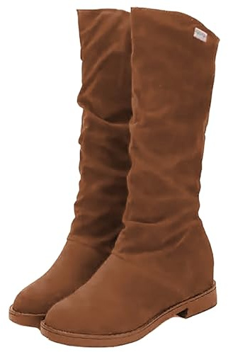 Botines de ante para mujer, elegantes botas de mujer, botas occidentales, con cremallera, botas de equitación, botas planas, botas de invierno, botas de invierno, botas de trabajo, tallas 36-40,