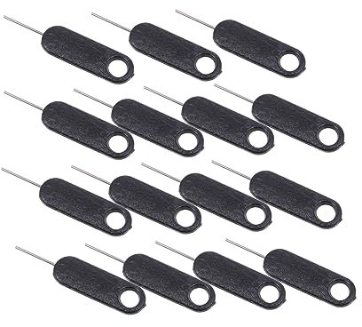 HOMSFOU Agujas Sim para Extraer Bandeja Sim del Teléfono Móvil 15 Piezas Herramienta De Pasador Ligera y Portátil Adecuado para Amigos Color Plateado