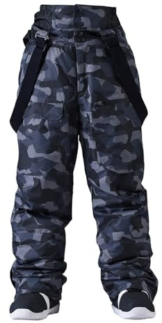 Genérico Pantalones de esquí impermeables a prueba de viento Camuflaje Hombre Pantalones de Snowboard Doble Espesor para Alpin Pantalones de Montaña Calientes Pantalones Técnicos Invierno Resistente