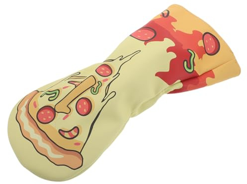 CONGARTENO Coprimazze da Golf a Forma di Pizza per Driver Uomo e Donna con Fodera in Pile, Copertura Protettiva Antiscivolo per Testa Mazze da Golf, Accessorio Divertente per Allenamento e