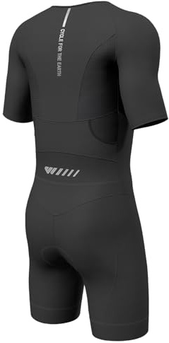 Lo.gas Triathlon Suits Mens,High Elasticity Breathable Quick-Drying Trisuit Race‌ Skinsuits Cycling Swimskin Bike Swim Run Black XX-Large
