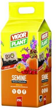 Terriccio per Semine 25L per Ortaggi e Fiori | Substrato Professionale per Germinazione Semi | Soffice e Drenante | Ideale per Orto| Vasi e Semenzai | Ricco di Nutrienti Naturali
