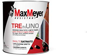 MaxMeyer Smalto satinato all'acqua 3 in 1 ROSSO 0,5 L