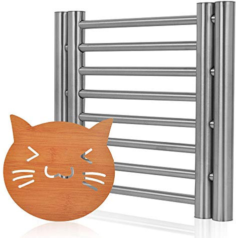 PROKITCHEN Sottopentola in acciaio inox estraibile per pentole, padelle e pirofila – con sottobicchiere – 30 x 20 cm