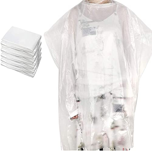 100 Pcs Disposable Hair Salon Capes,51x36 inch Waterproof Shampoo Barber Hair Cutting Cape for Barbershop and Salon Hairdressing,Suit for Kids Adults