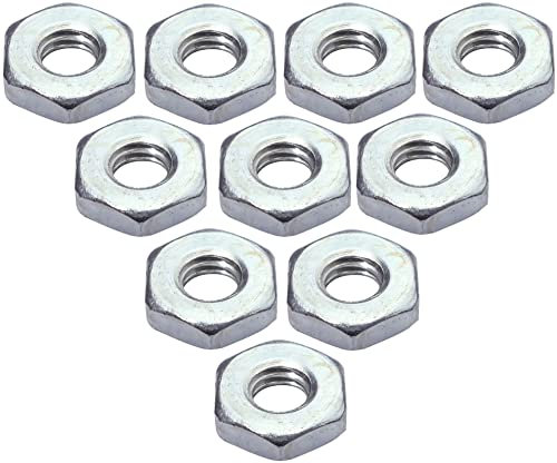 AERZETIX - C49442 - Lot de 10 Écrous bas M2.5 hexagonaux/6 pans - contre écrous à filetage métrique - en acier zingué