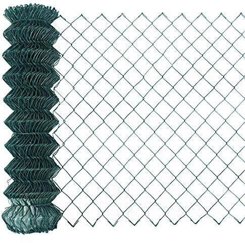 Garmix Maschendrahtzaun Gartenzaun Maschendraht Viereckgeflecht Grün 60x60mm 2,6mm (150 cm x 15 m)