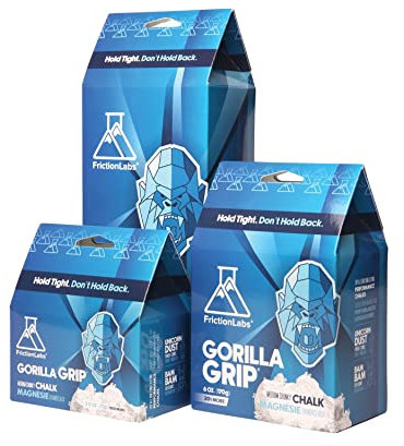 Friction Labs Gorilla Grip 340 g – klobige Textur – der Neue Standard in Kreide für Klettern, Crossfit und Powerlifting, jetzt mit 100% recycelbarer Verpackung