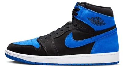 Air Jordan 1 High, Herrenschuhe, Schwarz/Königsblau-Weiß, 47.5 EU