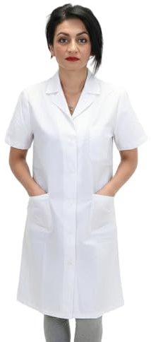Camici da Lavoro Donna Imprese di Pulizia Operaia Domestica Cameriera AI Piani (Bianco, L)