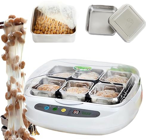 MáQuina FermentacióN De 3,5 L (12 Piezas X 80 G) + Cubierta Aislante, Yogurtera/Natto De Acero Inoxidable De Grado Alimenticio + Control De Temperatura, Para Yogur, Natto, Vino Arroz