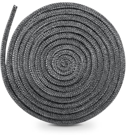 Guarnizione Stufa a Legna, 14mm x 4m, Stufa a Legna in Fibra di Vetro, Linea di Tenuta per Porte di Caminetti, per Stufe, Tubi Di Forni, Camino