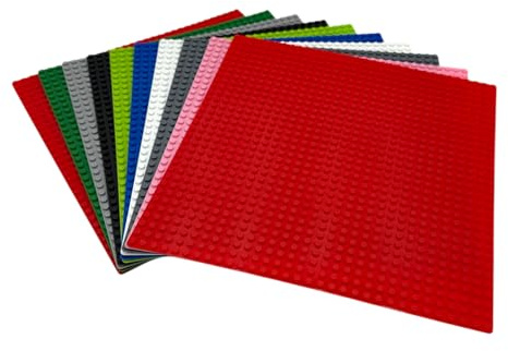 CMC imports 2 Stück Grundbauplatte Bauplatte Grundplatte Kompatibel 32 x 32 Noppen Platte Basepalte Klemmbausteine Bausteine City vers. Farben (620 - Rot)