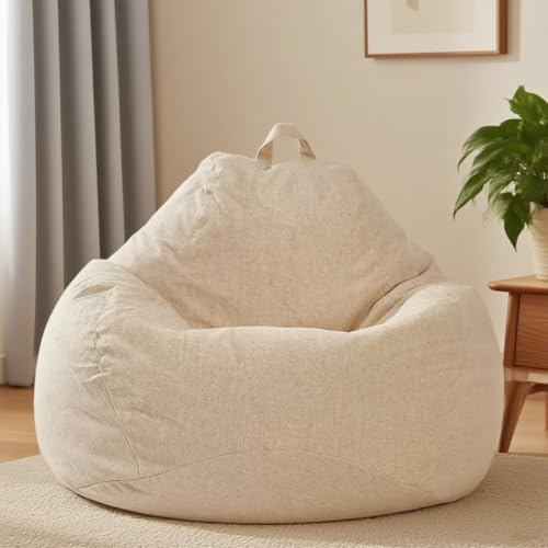 YushengTai sittsäck barn, vuxna, sittsäck överdrag utan fyllning, med dragkedja, för vuxna och barn, 100 x 120 cm sittsäcksstol för sovrum, kontor, vardagsrum, terrass