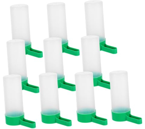 Artibetter Comedero Automático para Loros Portátil Taza de Alimentación para Animales Tamaño Grande Color Verde para Jaulas Uso en Aviarios y Pájaros Pequeños y Medianos