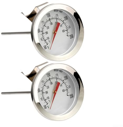 Exakt ugnstermometer i rostfritt stål 2 st med stor display och vattentät design för övervakning av matlagningstemperaturer