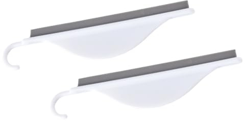 IMIKEYA 2pcs Silicone Cleaning Squeegee Set for Glass and Window Mirror, Flexible Waterproof Car Windscreen Wiper for Bathroom Shower Screen and Household Use