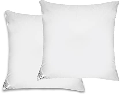 Mayaadi-Home Set med 2 kuddar 80 x 80 cm | 1 400 g fyllning, 70 % dun 30 % fjädrar | 100 % naturligt överdrag av bomull | optimal kudde för sömn | HS8 dunkudde